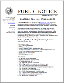 Assembly Bill 1869: Criminal Fees